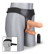 Charger l&#39;image dans la galerie, Double gode ceinture vibrant réaliste