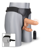 Double gode ceinture vibrant réaliste