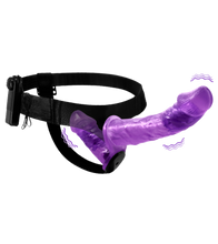 Charger l&#39;image dans la galerie, Double gode ceinture vibrant télécommandé avec fil
