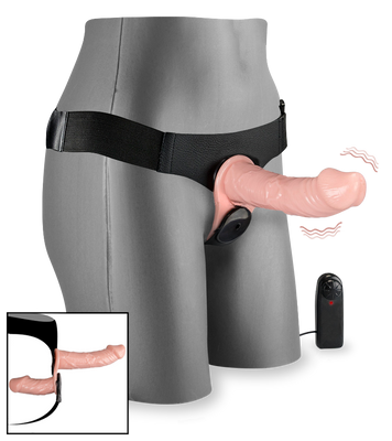 Double gode ceinture vibrant télécommandé avec fil