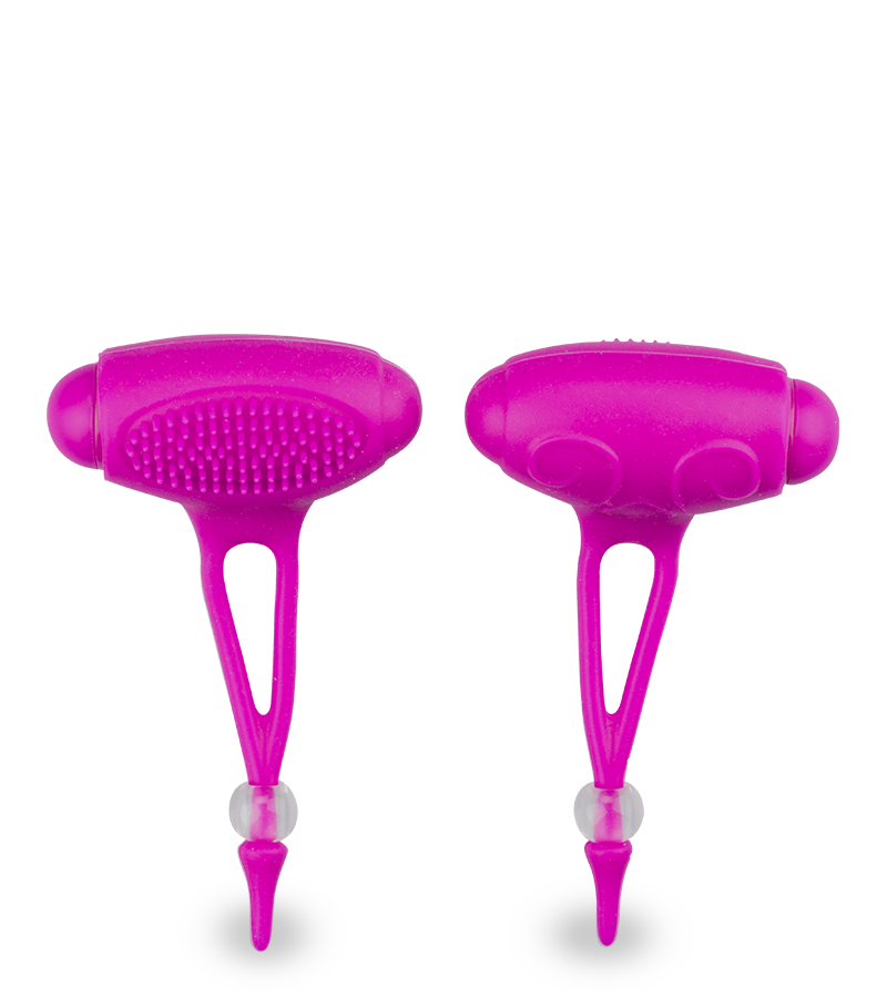 Duo de pinces à seins vibrantes silicone