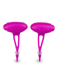 Charger l&#39;image dans la galerie, Duo de pinces à seins vibrantes silicone