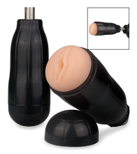 Charger l&#39;image dans la galerie, Embout masturbateur noir vagin pour fucking machine