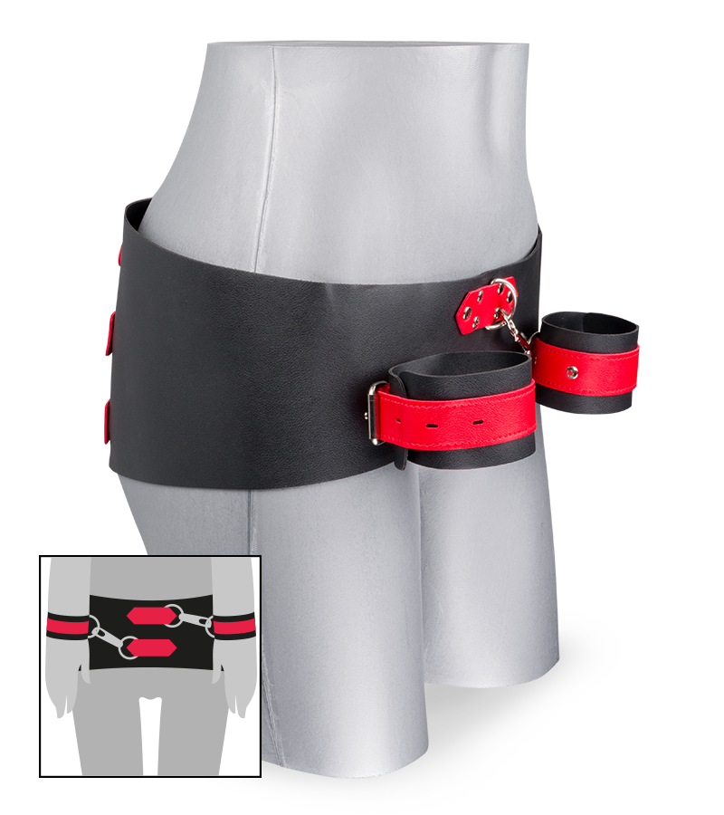 Entraves en similicuir hanches poignets