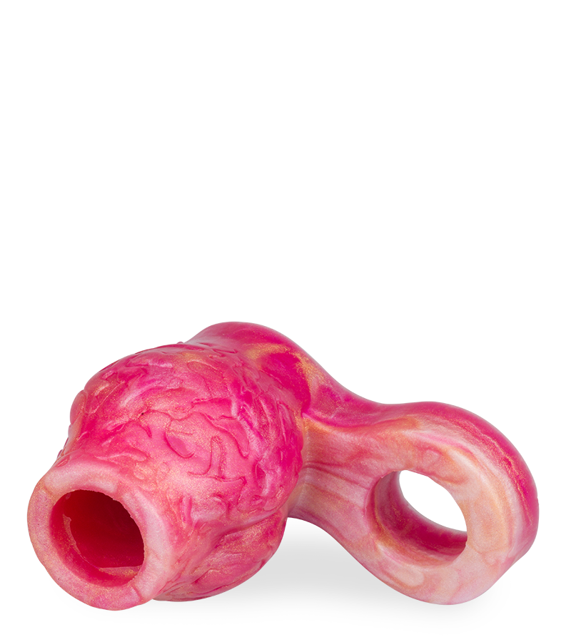 Étui pénien loup avec bulbe érectile et anneau testiculaire 7,0cm