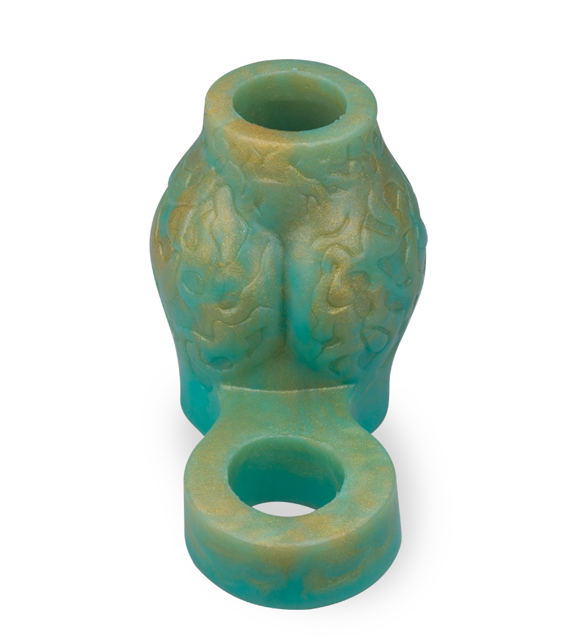 Étui pénien loup avec bulbe érectile et anneau testiculaire 7,0cm