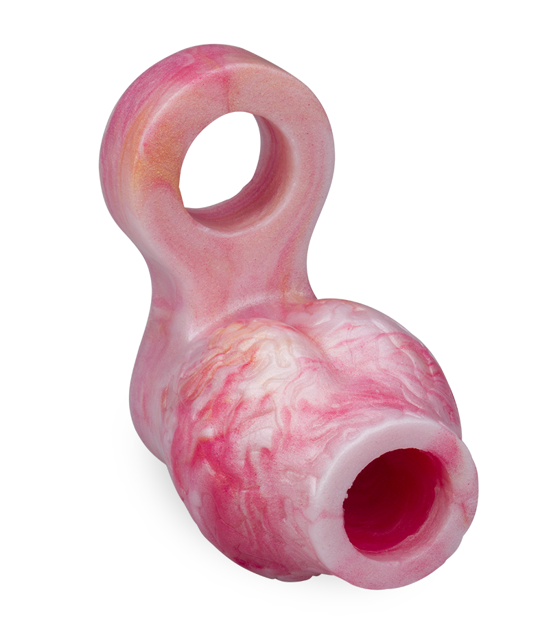 Étui pénien loup avec bulbe érectile et anneau testiculaire 7,0cm