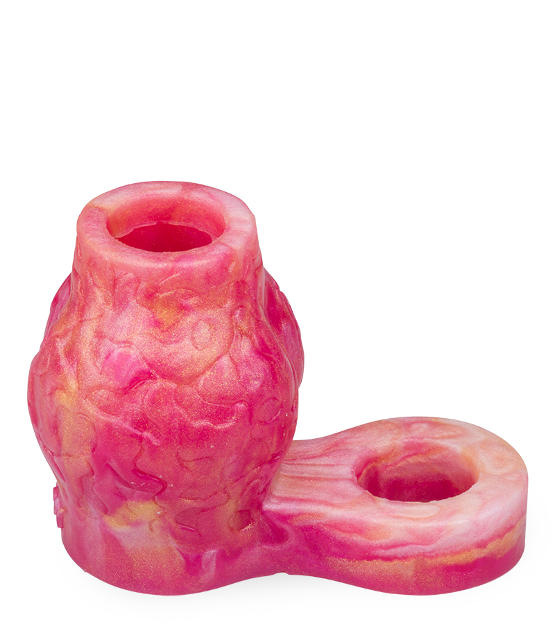 Étui pénien loup avec bulbe érectile et anneau testiculaire 7,0cm