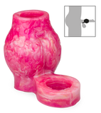 Étui pénien loup avec bulbe érectile et anneau testiculaire 9,0cm