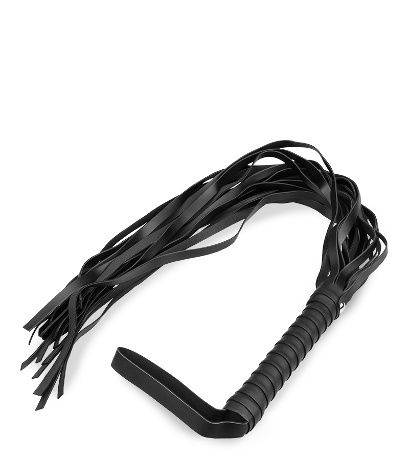 Fouet martinet à lanières noir