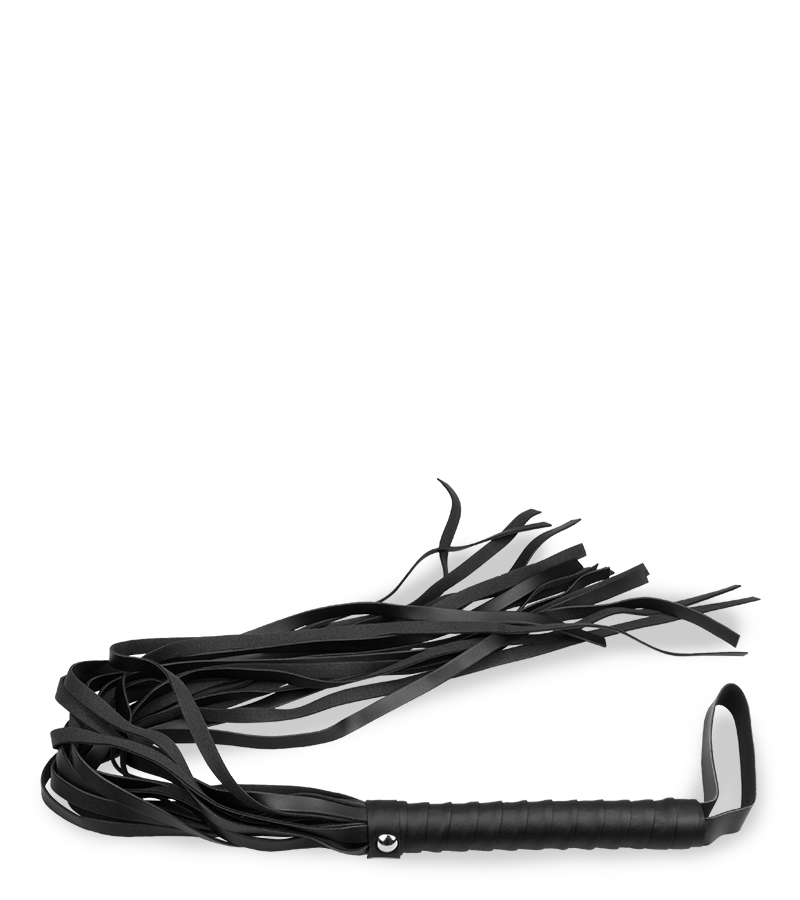 Fouet martinet à lanières noir