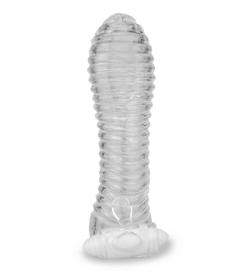 Fourreau à pénis vibrant avec rayures