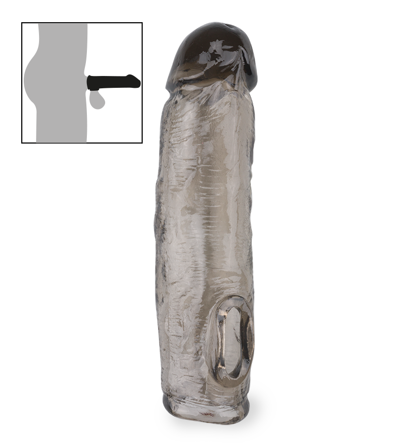 Fourreau pénien noir strié Zeus