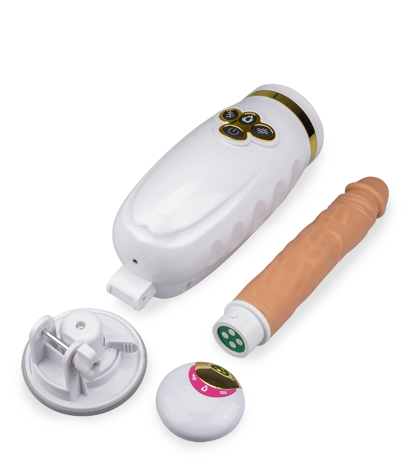 Fucking machine 16 vitesses avec gode chauffant