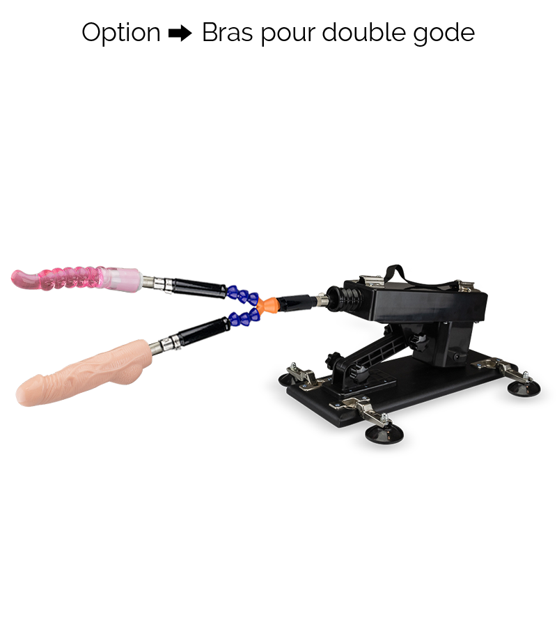 Fucking machine anale ou vaginale avec 4 godes