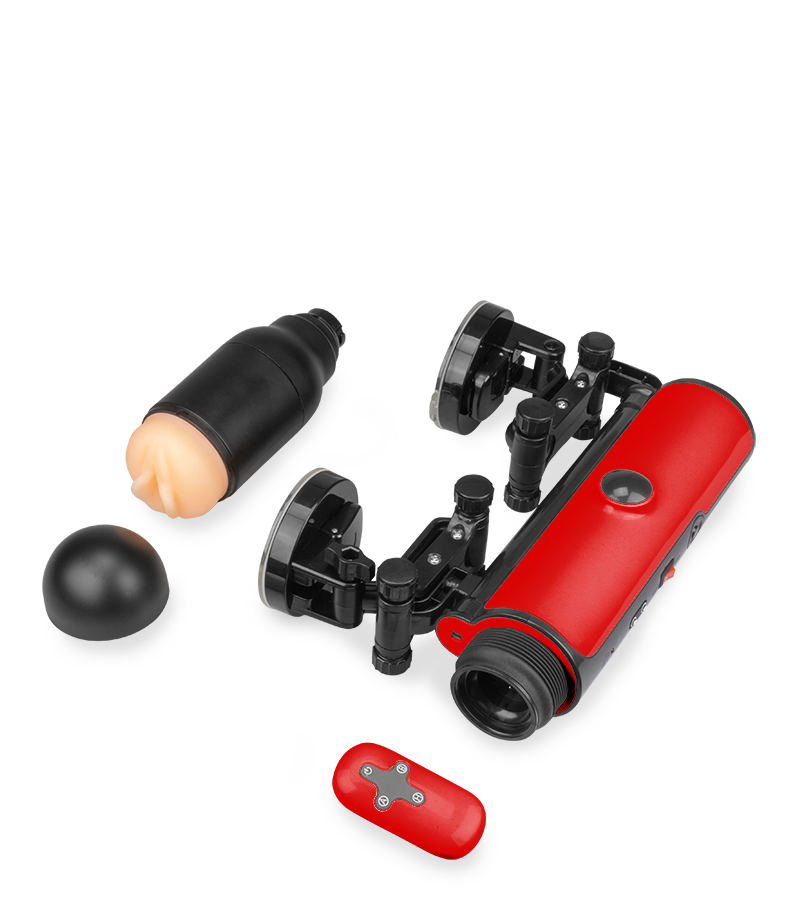 Fucking machine avec masturbateur vibrant