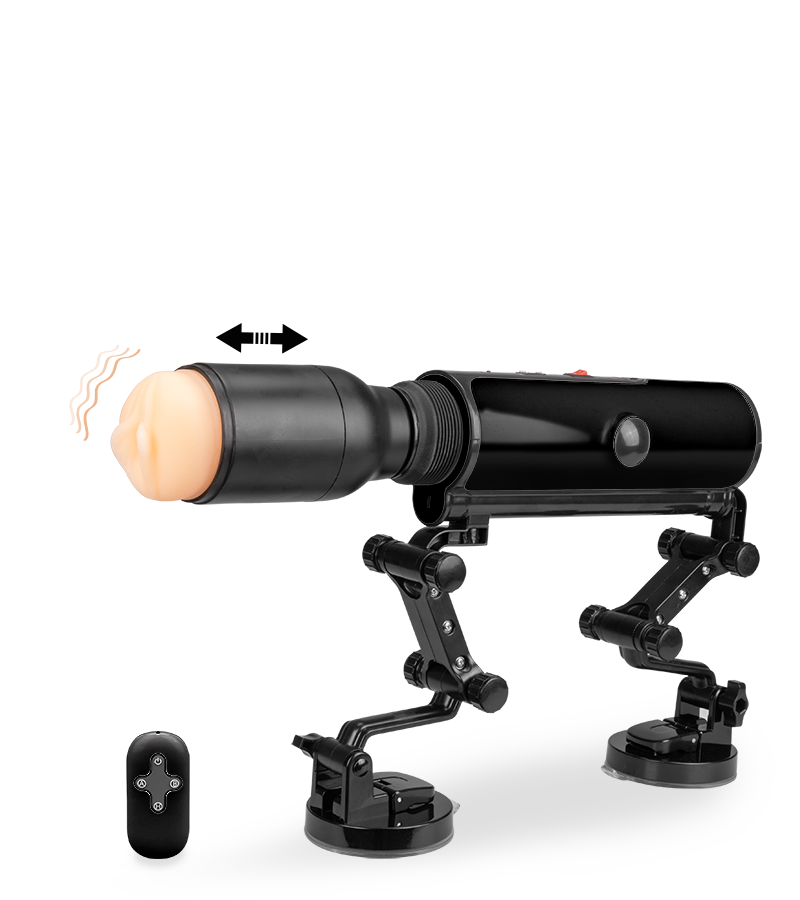 Fucking machine avec masturbateur vibrant