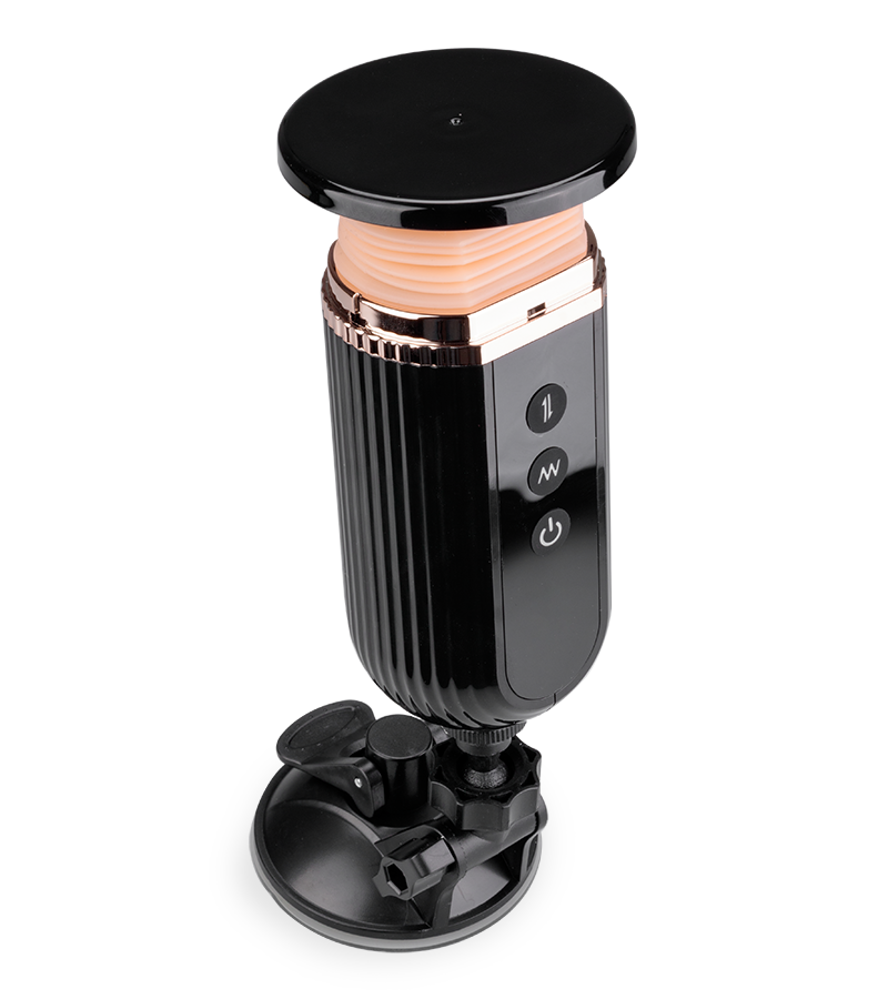 Fucking machine pour godes ventouses et un gode vibrant 18,0cm