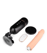 Charger l&#39;image dans la galerie, Fucking machine pour godes ventouses et un gode vibrant 18,0cm