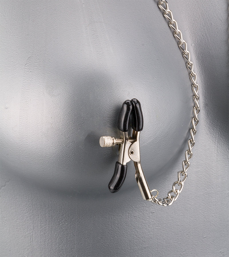 Gag ball BDSM avec pinces à seins