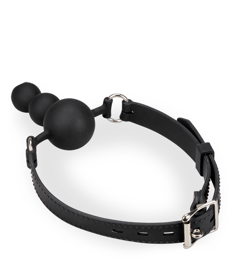 Gag-ball en silicone avec plug 6,0cm