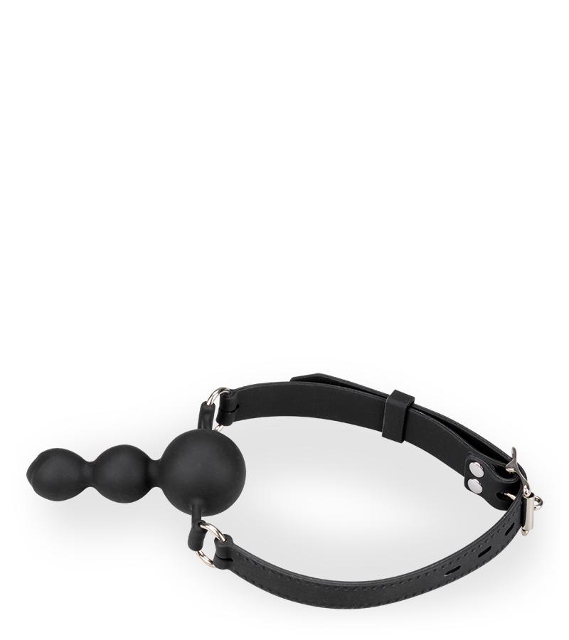 Gag-ball en silicone avec plug 6,0cm