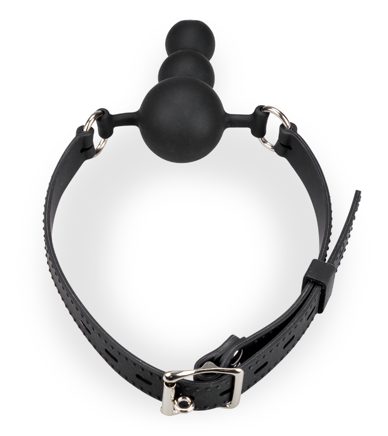 Gag-ball en silicone avec plug 6,0cm