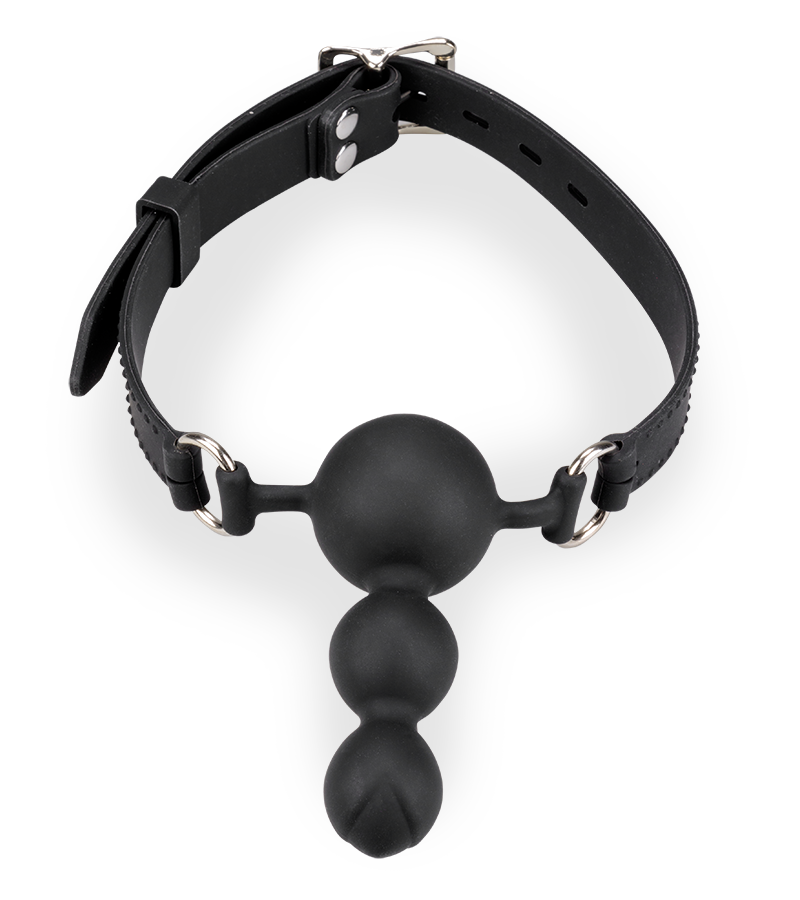 Gag-ball en silicone avec plug 6,0cm