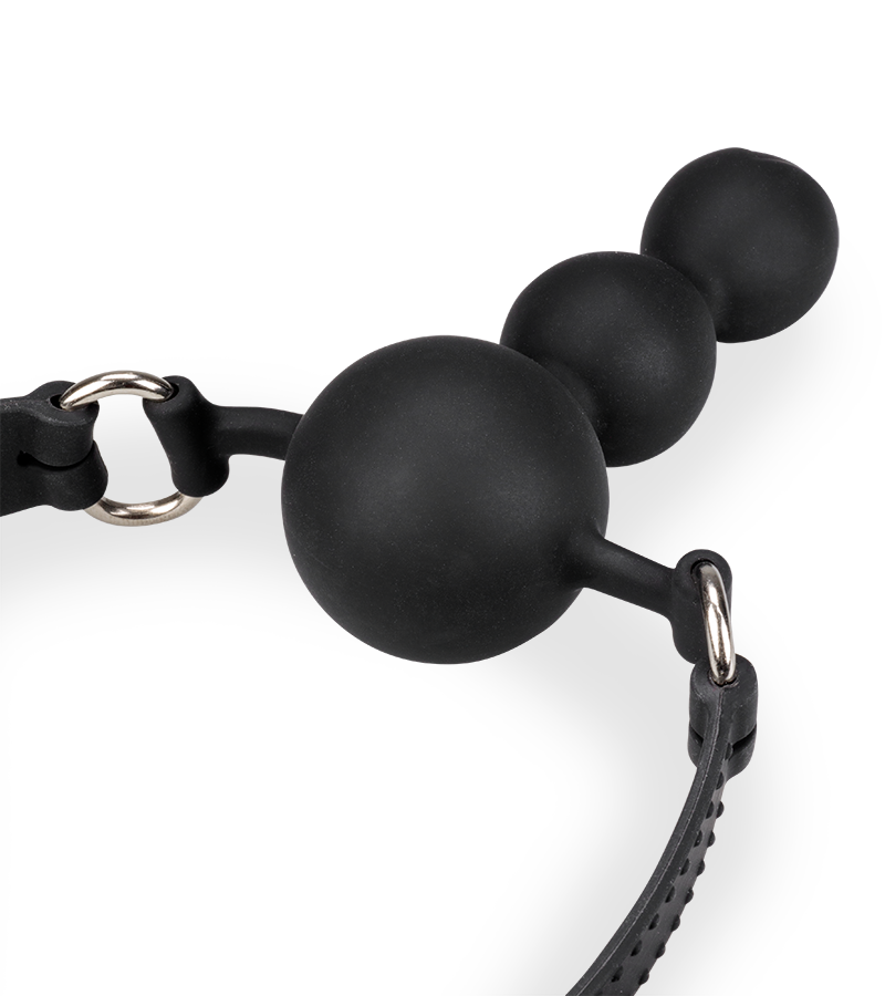 Gag-ball en silicone avec plug 6,0cm