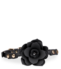 Charger l&#39;image dans la galerie, Gag ball en similicuir avec rose en silicone