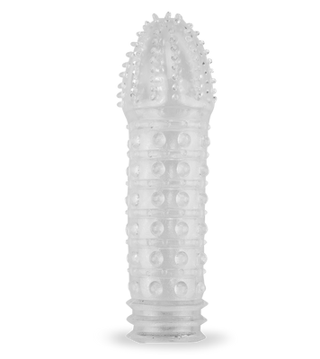 Gaine avec boules stimulantes en relief