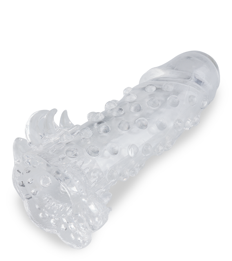 Gaine crystal à picots pour pénis