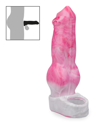 Gaine de pénis en silicone chien