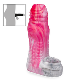 Gaine de pénis ouverte en silicone chien