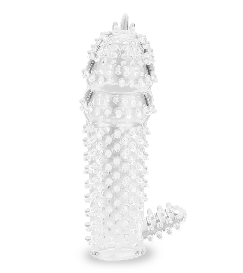 Gaine pénis picots et stimulateur