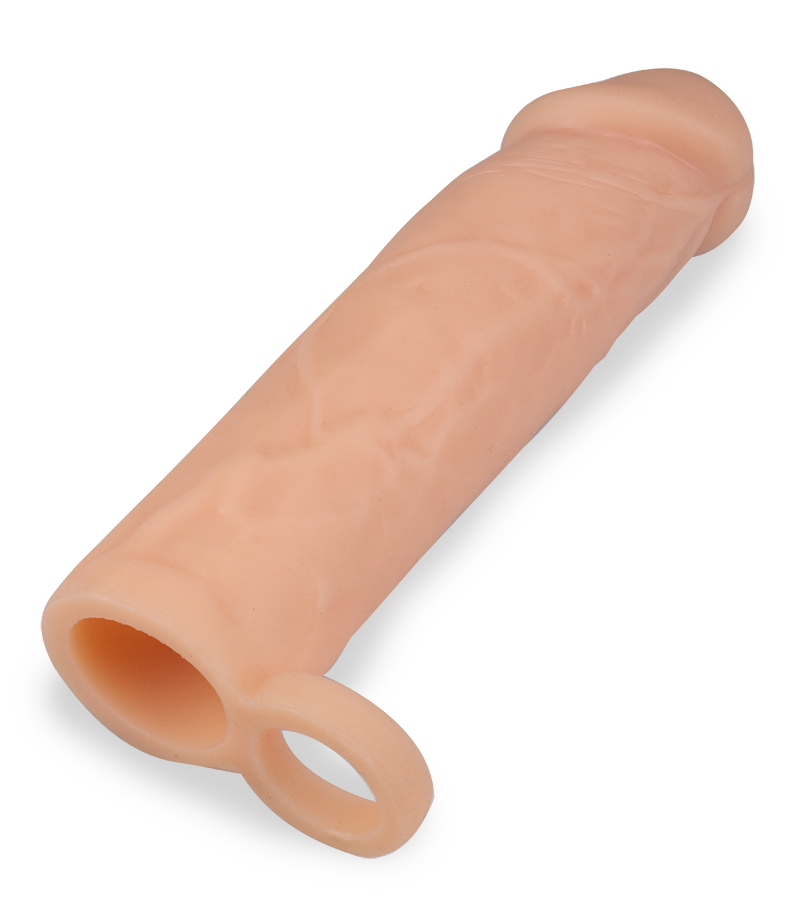 Gaine pénis réaliste en silicone médical 18,0cm