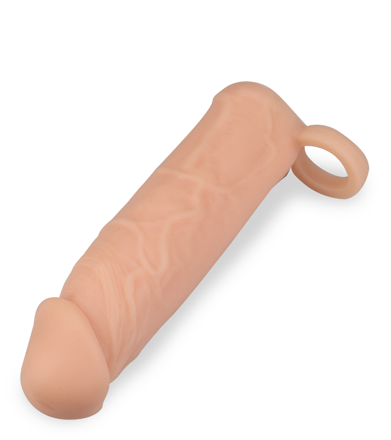 Gaine pénis réaliste en silicone médical 18,0cm