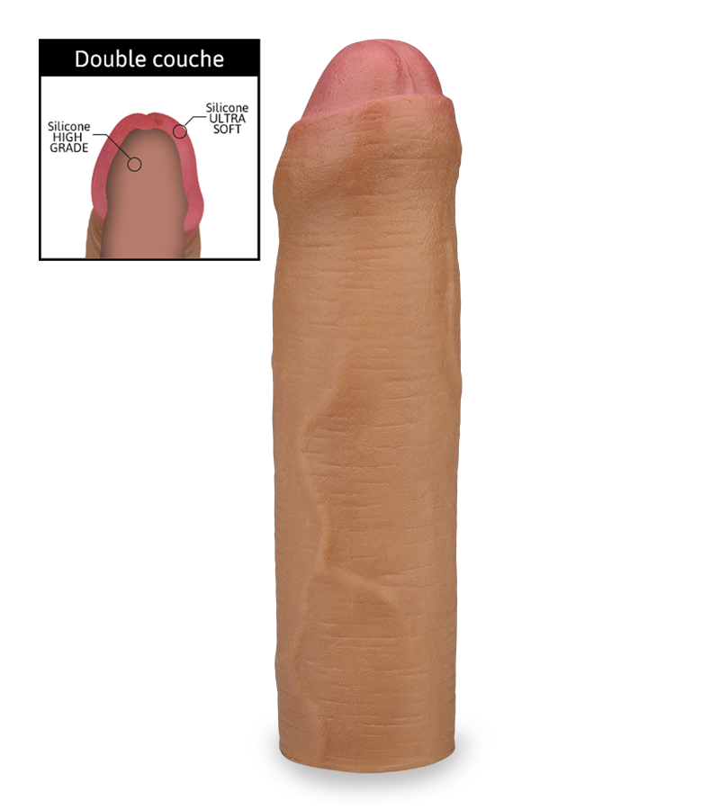 Gaine pénis silicone liquide avec prépuce