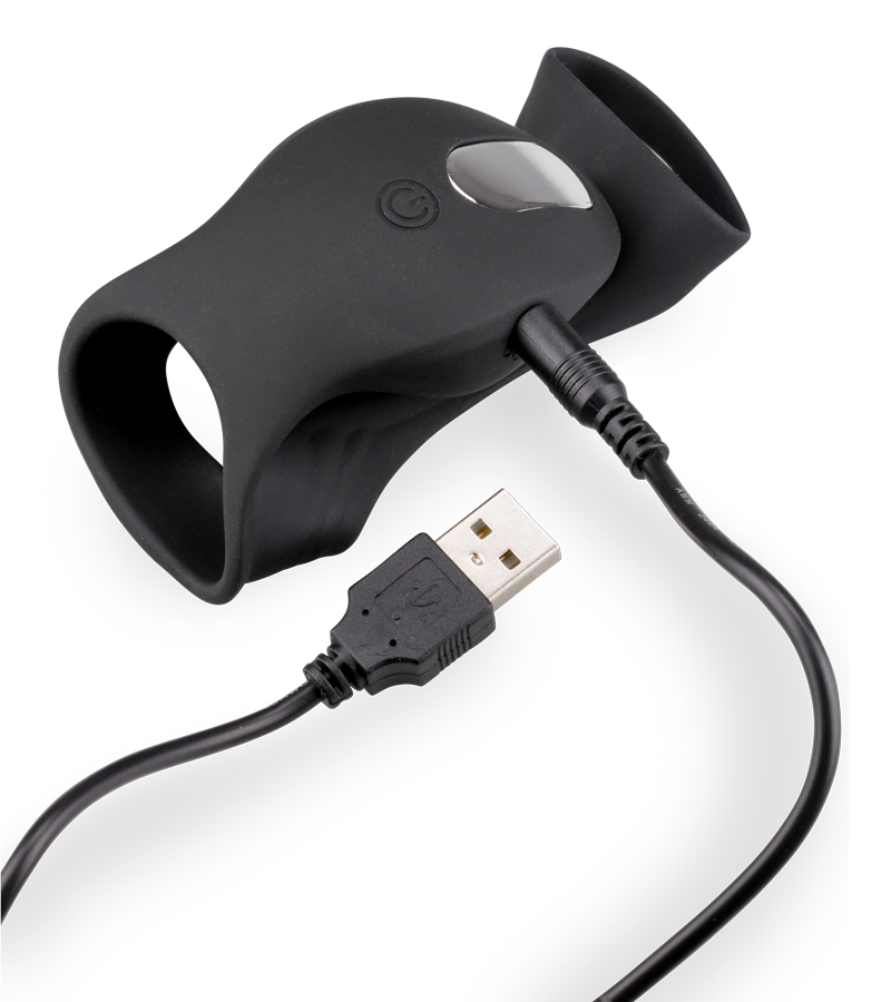 Gaine pénis vibrant stimulateur clitoris 7 modes USB