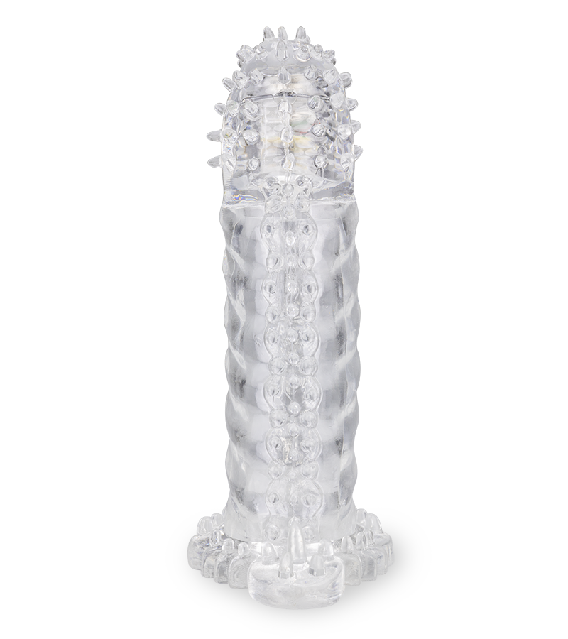 Gaine pénis vibrante à picots