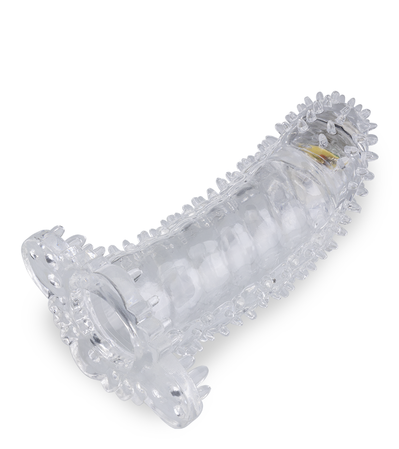 Gaine pénis vibrante à picots