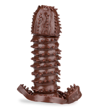 Charger l&#39;image dans la galerie, Gaine pour pénis black double stimulation avec picots