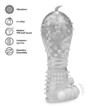 Charger l&#39;image dans la galerie, Gaine réaliste crystal picots vibrante