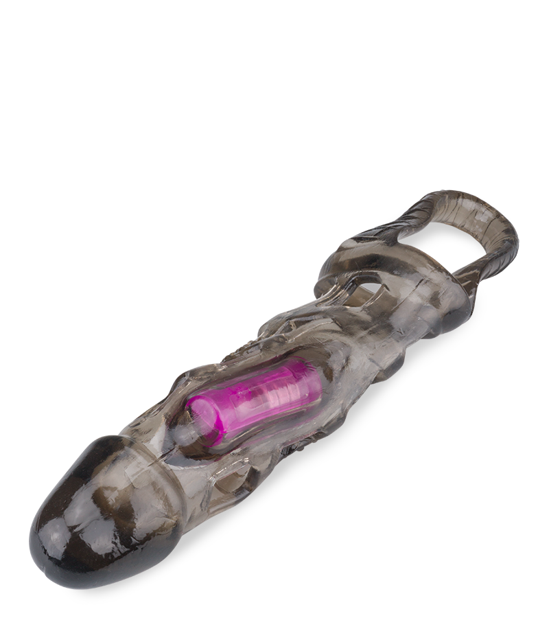 Gaine vibrante cage à pénis noire