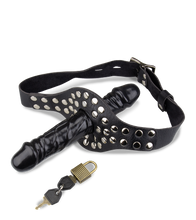 Charger l&#39;image dans la galerie, Gode ceinture bâillon pénis black