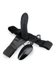 Charger l&#39;image dans la galerie, Gode ceinture courbé creux en silicone vibrant