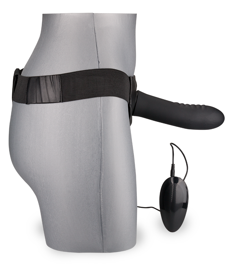 Gode ceinture creux en silicone vibrant large