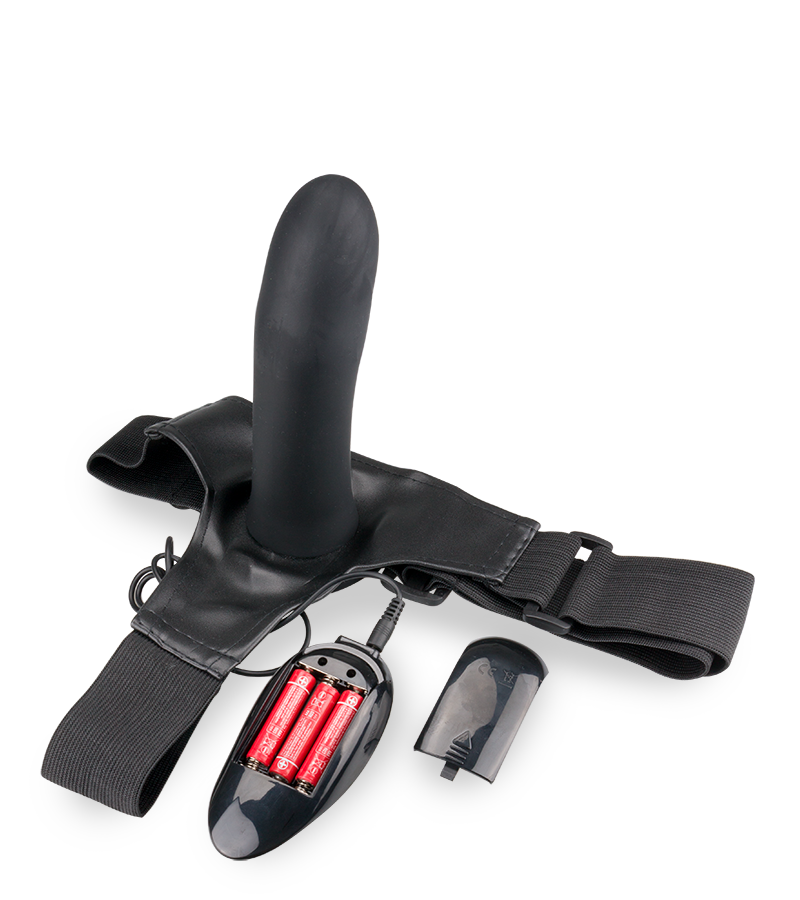 Gode ceinture creux en silicone vibrant large