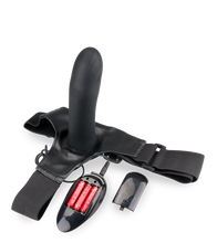 Charger l&#39;image dans la galerie, Gode ceinture creux en silicone vibrant large