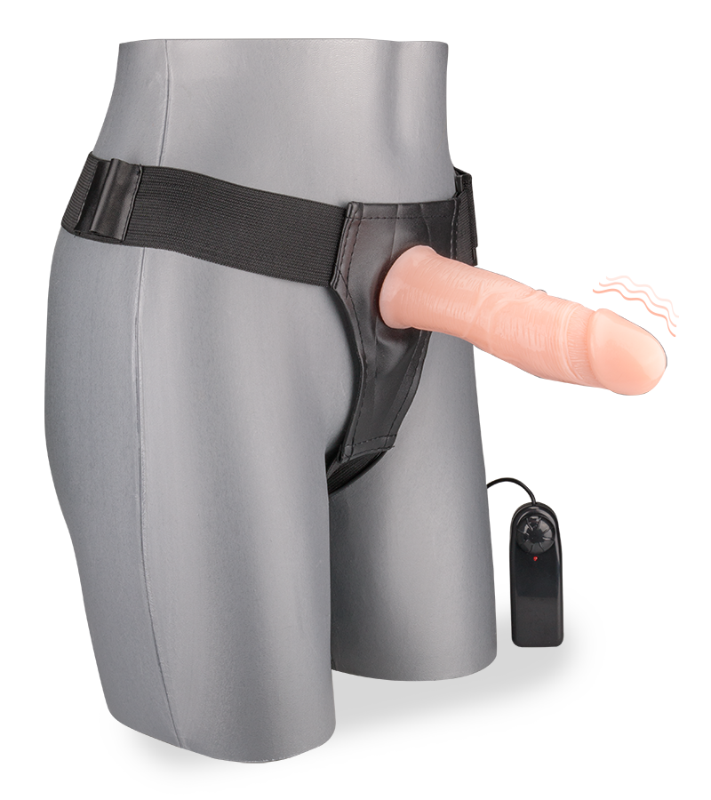 Gode ceinture creux XXL vibrant